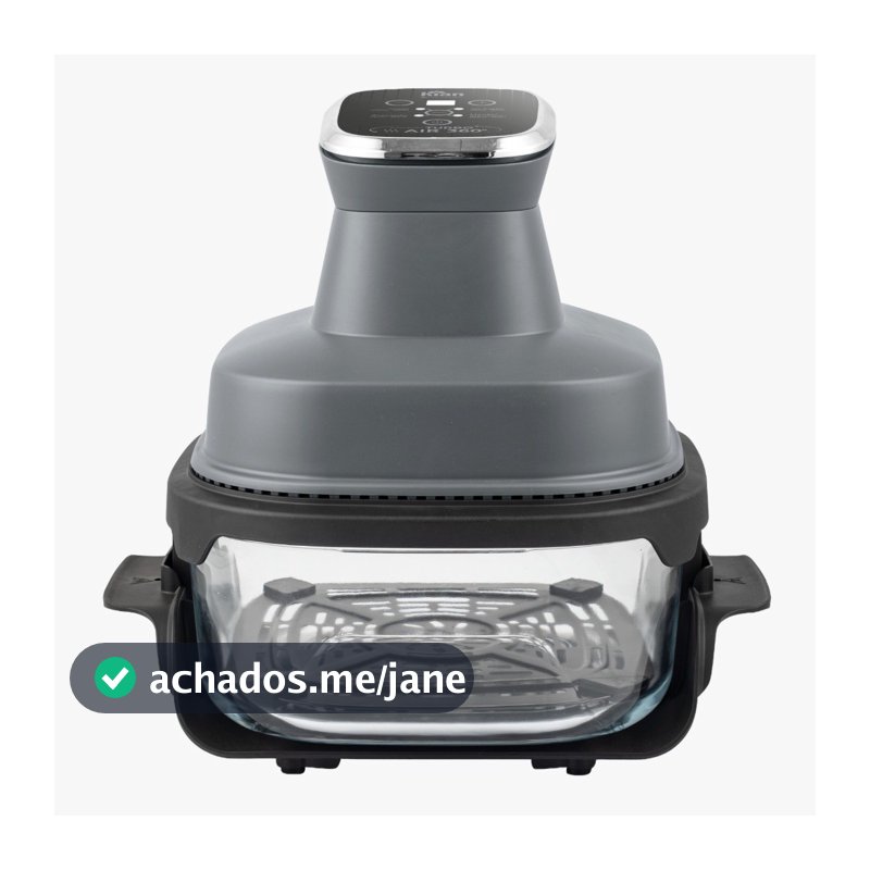 Fritadeira Elétrica 4L com Cesto de Vidro 1500W AFV-101 Air Fryer Travessa de vidro com Tampa Kian