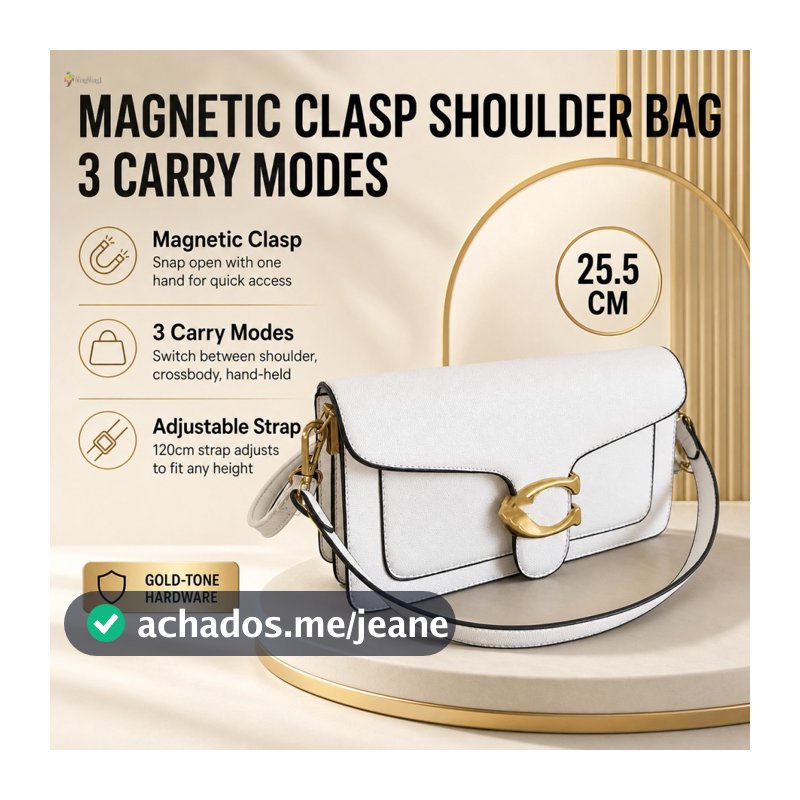 Mulheres PU Couro Crossbody Ombro Bolsa Pequena Quadrada Fecho Magnético Alça Ajustável
