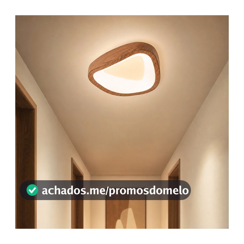 Luminária De Teto Grão De Nogueira Natural Luz Embutida Para Entrada Pequena Lampu Langit Langit