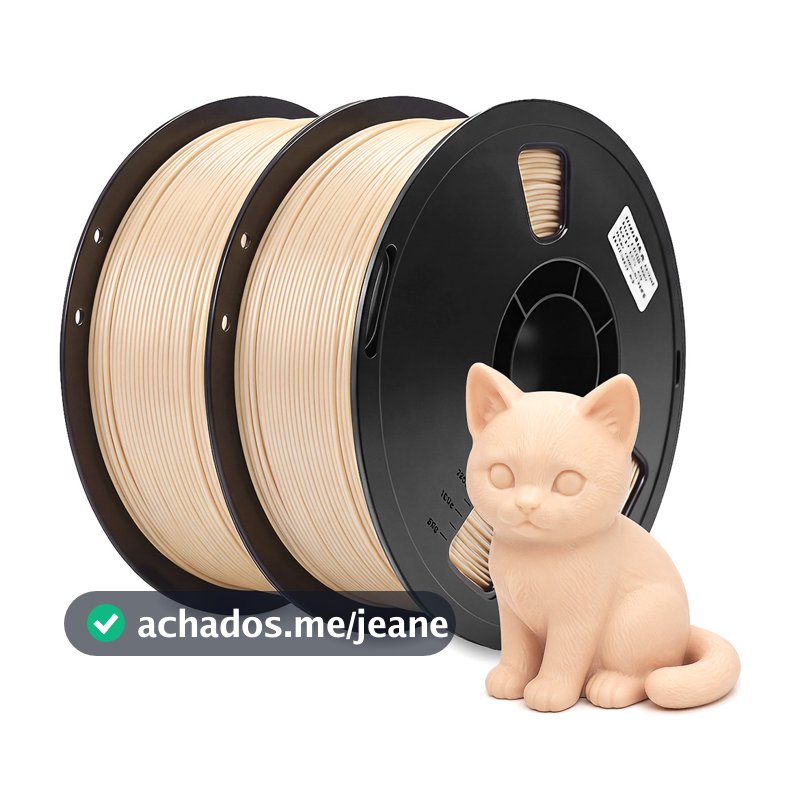 Filamento PLA  Premium 2Kg 1,75mm Efeito Aveludado Impressora 3D FDM  3D Oficial Cor de Pele + Cor de Pele