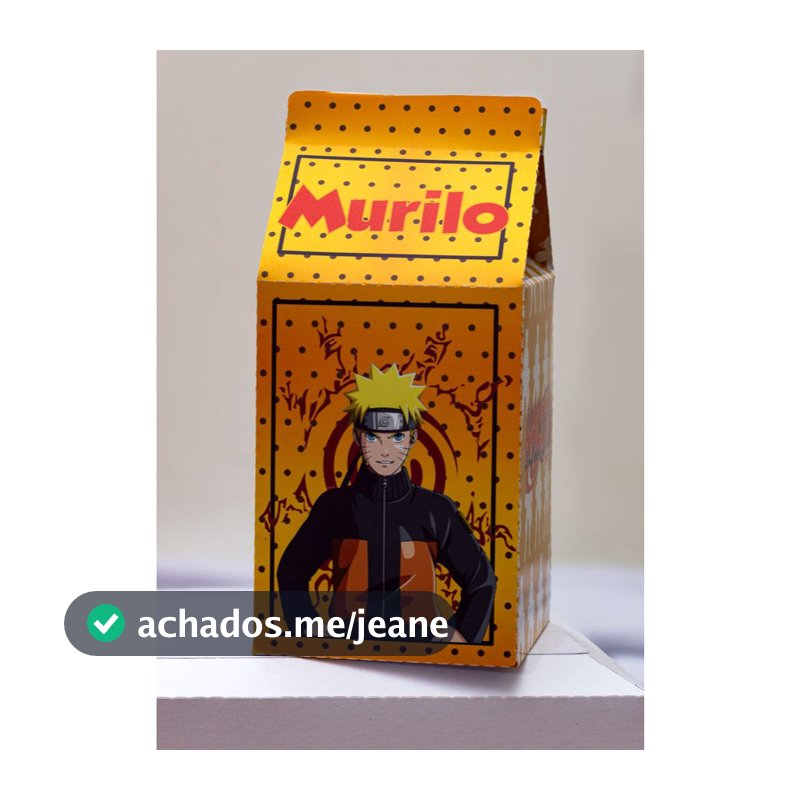 Caixa Milk Naruto Personalizada para Festas - Lembrancinha Infantil Decoração