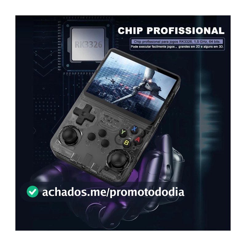 Console Portátil R36S + de 15.000 Jogos Vídeo Game 64g Linux Tela IPS 3.5 Polegadas MING