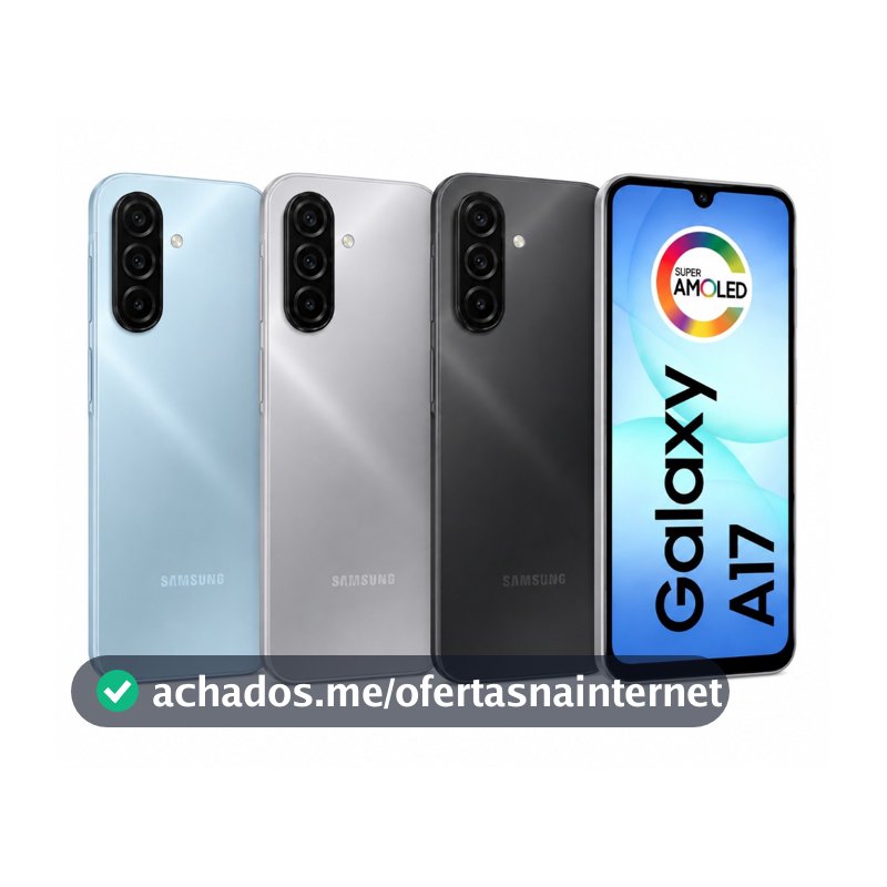 Celular Samsung Galaxy A17 Com IA, 128gb, 4GB Ram, Câmera de 50mp, Tela De 6.7 , Nfc, Ip54