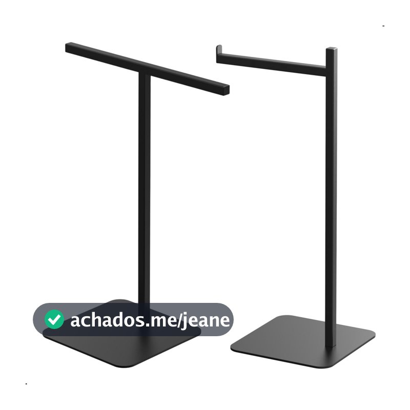 Porta Papel Higiênico de Chão Preto e Toalha Lavabo Nice
