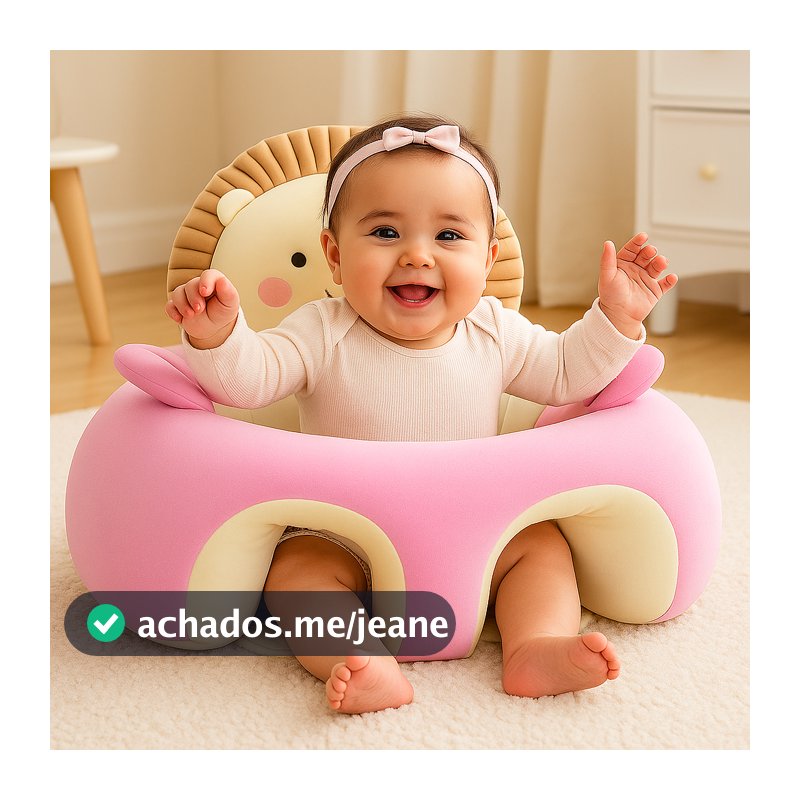 Assento Bebê Almofada Senta Bebê Sofá Pelúcia Apoio Postura Antiqueda Aprender Sentar Antialérgico Premium