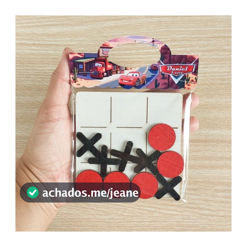 kit Jogos da velha personalizados relâmpago McQueen , carros- lembrancinhas personalizados de festa infantil