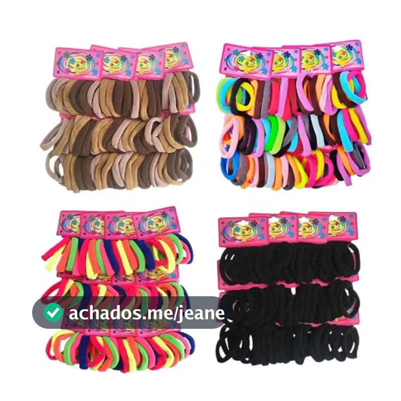 Kit de 72 unidades de Xuxinha de cabelo elastico de para cabelo feminino rabicó