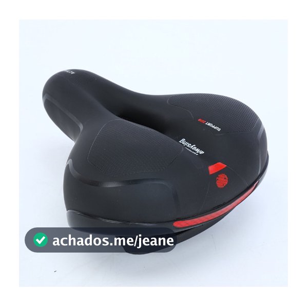 Banco Selim Super Confortável Vazado com Sinalizador Traseiro Largo Bicicleta Bike