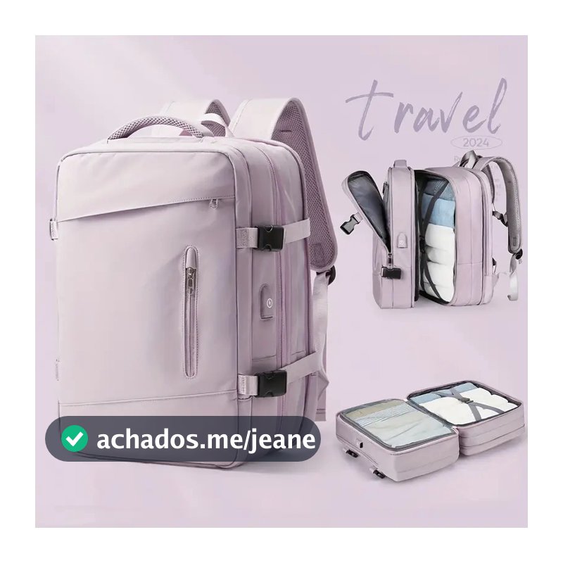 Mochila Executiva para Laptop Bolsa de Viagem Unissex Expansível