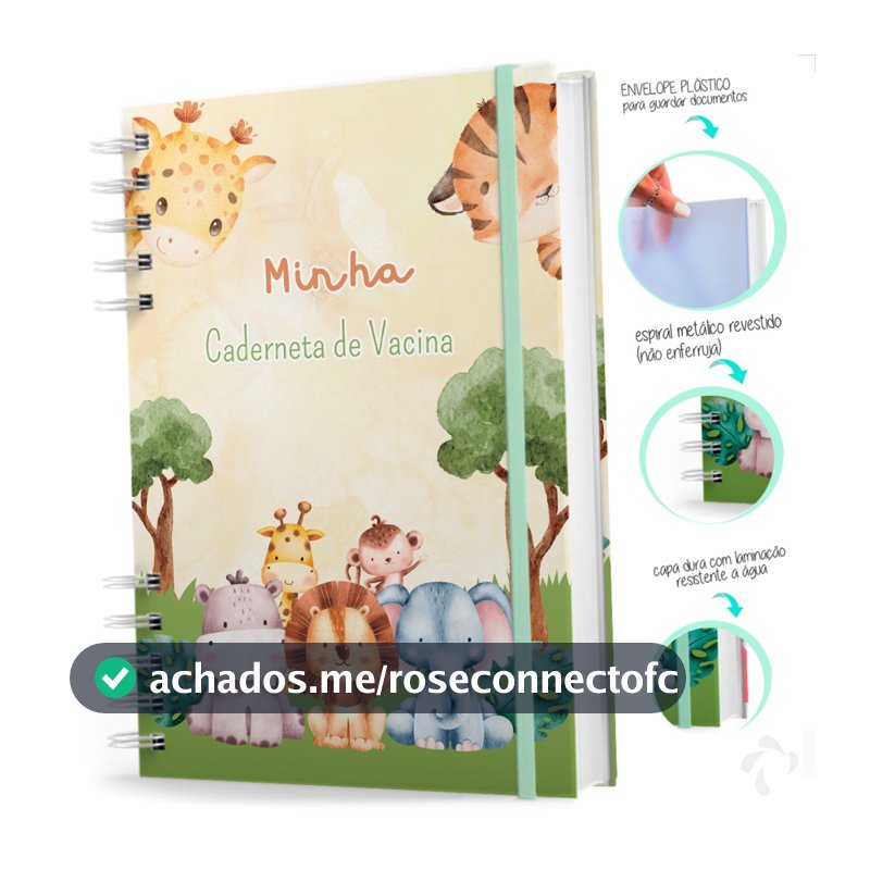 Caderneta de Vacinação Personalizada Menino - Versão Atualizada