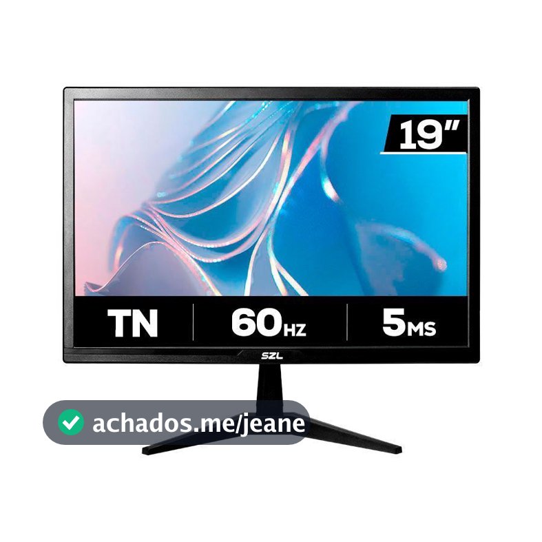 Monitor SZL 19, 19 Pol, TN, 5ms, 60Hz, HDMI/VGA, SZL-SZL19-BL01