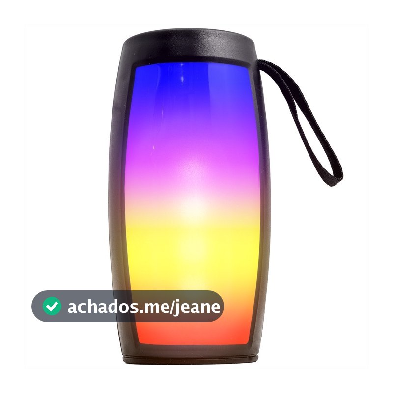 Caixa De Som Bluetooth Amplificada Potente LED RGB USB SD Radio Fm Mp3 Celular Note Tablet Conexão TWS