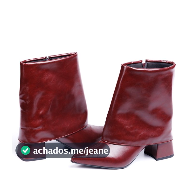 Bota Feminina Sfizia Fashion Gola Última Moda Casual Estilosa Bico Fino Salto Bloco Lançamento Cano Curto Baixo