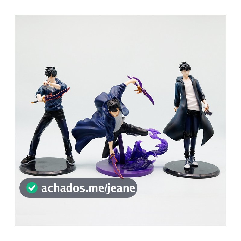 1 Pçs 20cm Quente Novo Solo Nivelamento Anime Figura Batalha Edição Sung Jin-woo Sombra Rei Figuras De Ação PVC Modelo D
