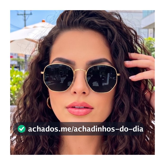 óculos de sol hexagonal masculino feminino com lente preta escura armação metal geométrico blogueira