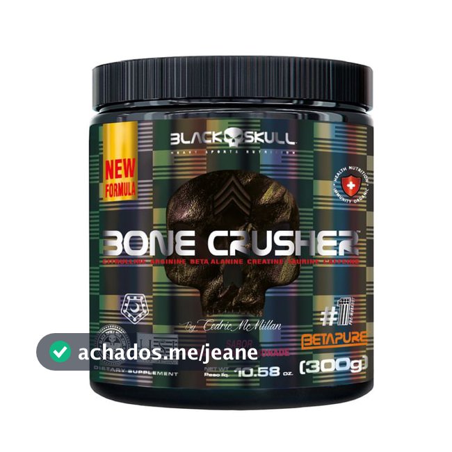 Pré Treino Bone Crusher 300g (Nova Fórmula) - Black Skull
