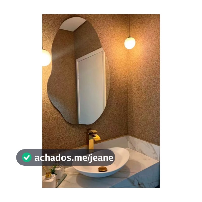Espelho Assimétrico Decorativo Estilo Orgânico Moderno