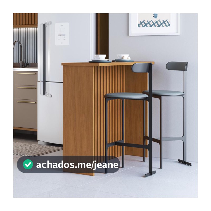 Bancada Ripada para Cozinha 128cm Cairo Fidelitá Freijó