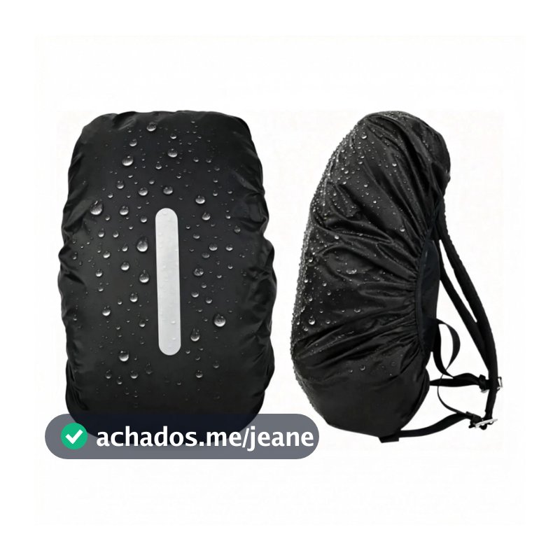 Capa Para Mochila De Chuva Refletiva Impermeável Protetora Para Motoboy Mala Anti Poeira Ajustável