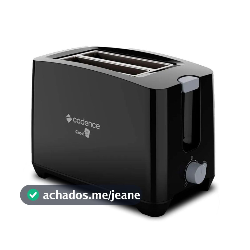 Torradeira Preta Croc! Cadence 220V
