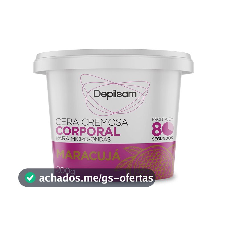Cera Cremosa Corporal Depilsam de Micro-Ondas Maracujá 200G