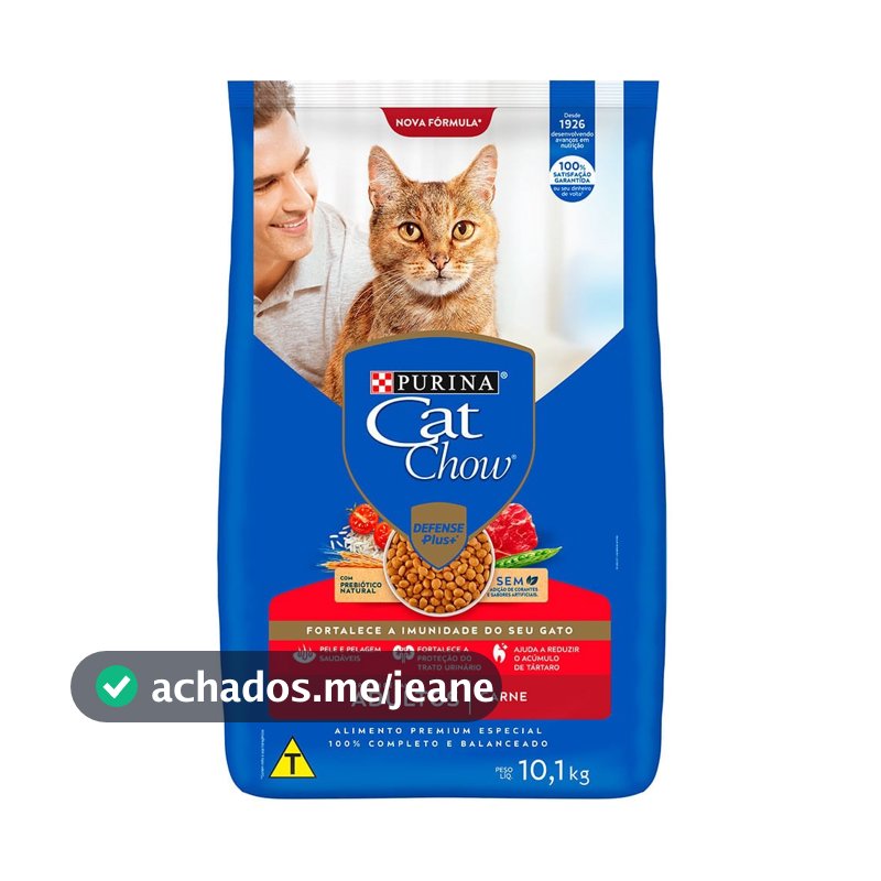 Ração Cat Chow Gatos Adultos Carne 10,1 kg