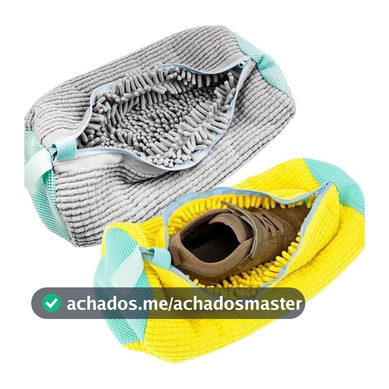 saco para limpeza de sapatos na máquina de lavar