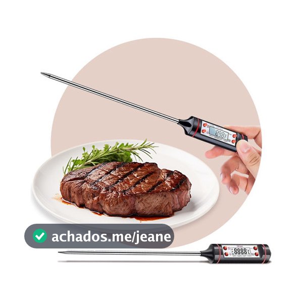 Termômetro Culinário Digital Espeto Alimento Cozinha Carne