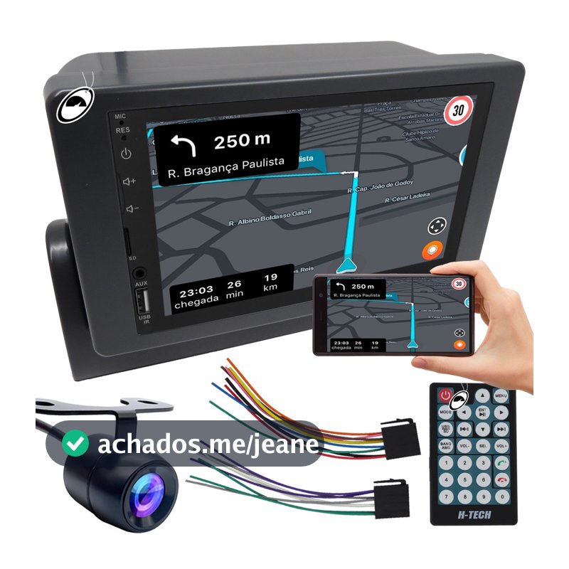 Multimídia 2 Din 7'' Polegadas Uno Mille 94/13 Fiorino 97/13 + Câmera Ré