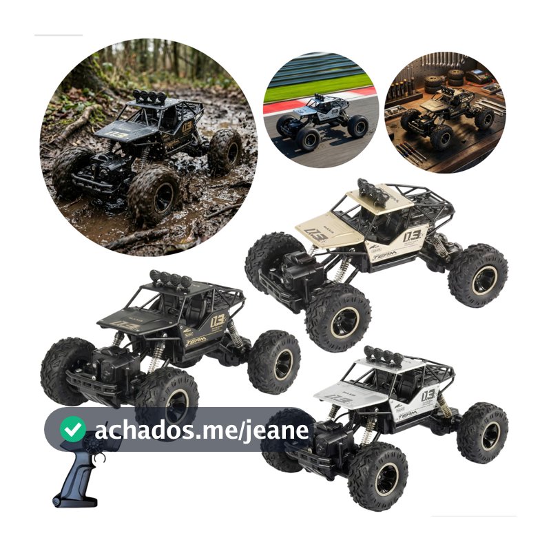 Carrinho Controle Remoto 4x4 Recarregável Rock Crawler Off
