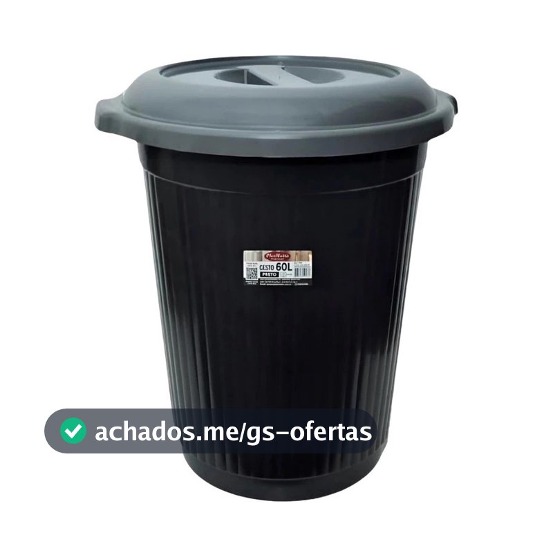 Cesto Lixeira Grande 60L – Robusta, Funcional e de Alta Qualidade