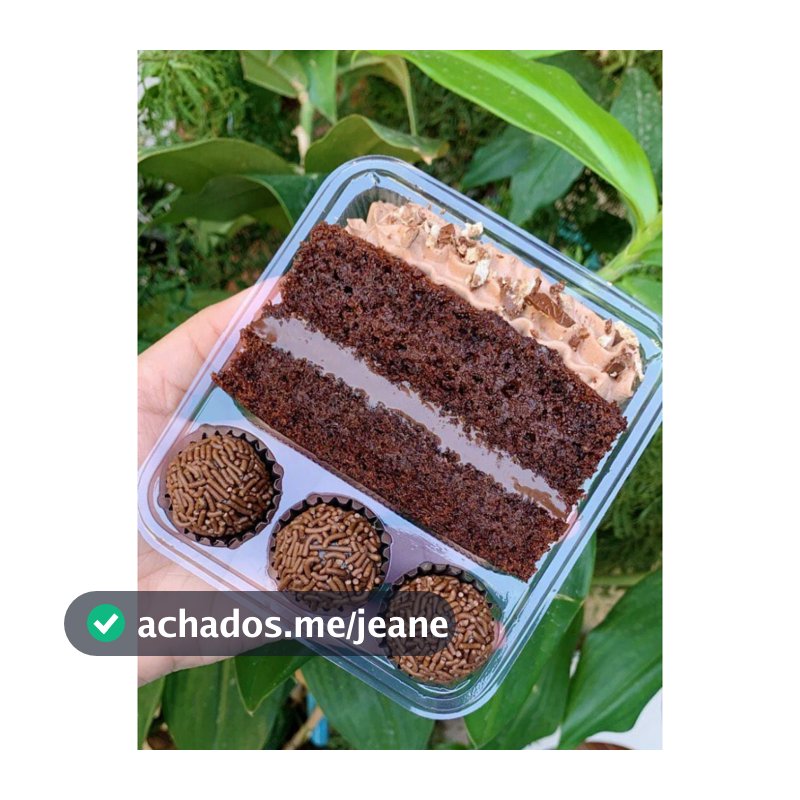 Embalagem Delícias de Festa para Fatia de Torta/Bolo e 3 Docinhos
