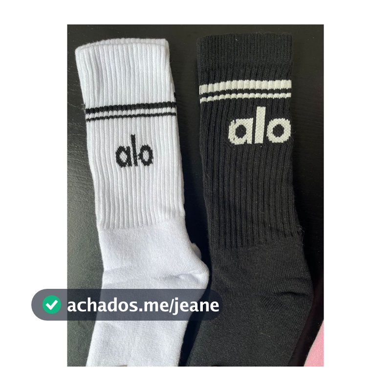 Kit 4 Pares Meia Cano Longo Preta Branca Unissex Academia