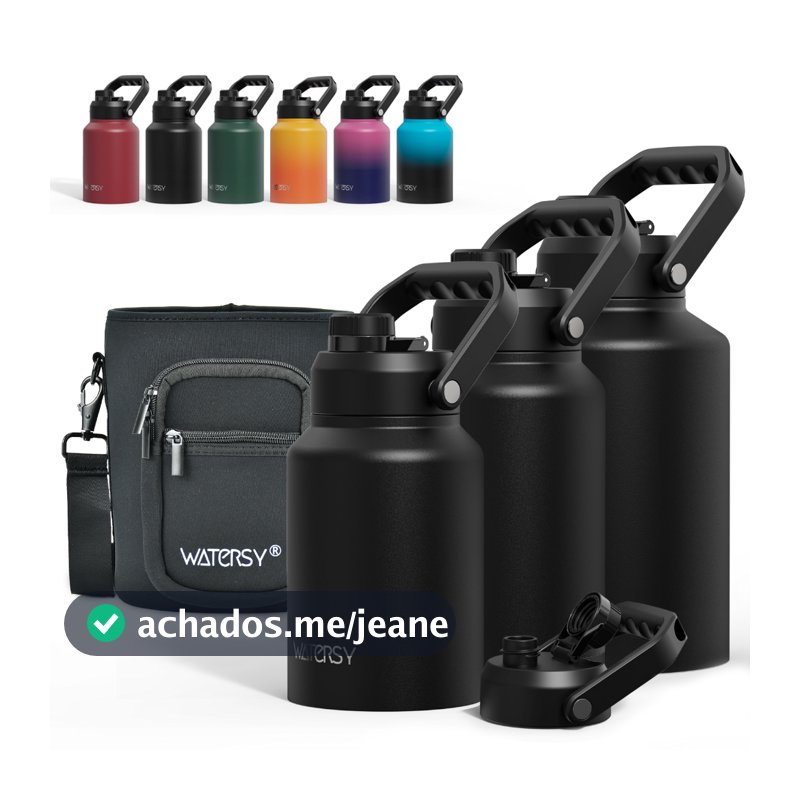 Garrafa Térmica De água 1890ML 2537ML 3795ML Aço Inoxidável  Bolsa de Armazenamento