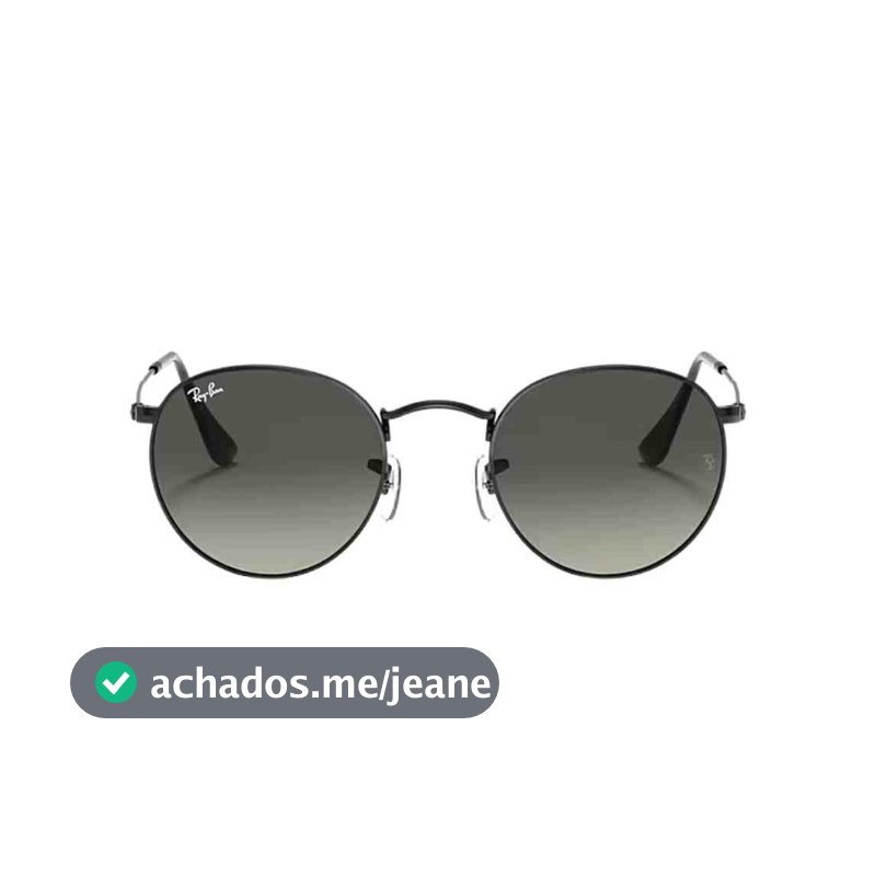 Óculos de Sol Ray Ban Round Metal Preto 0RB3447NL 002/7153