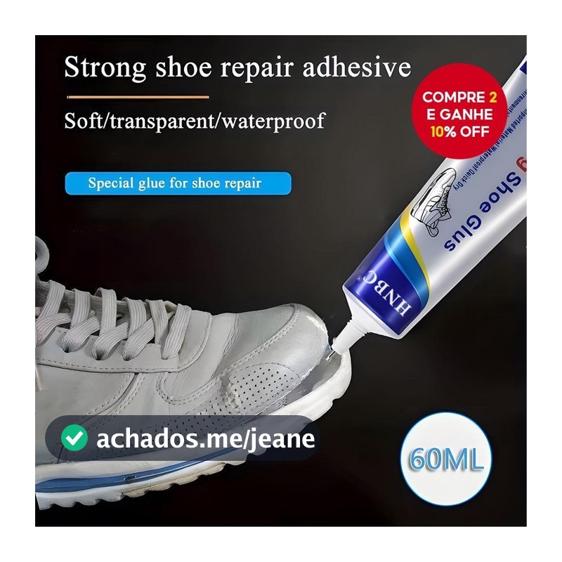 Cola Transparente Para Reparo De Sapatos – Adesivo À Prova D'água Fixação De Solas , Saltos E Bolsas (60ml)