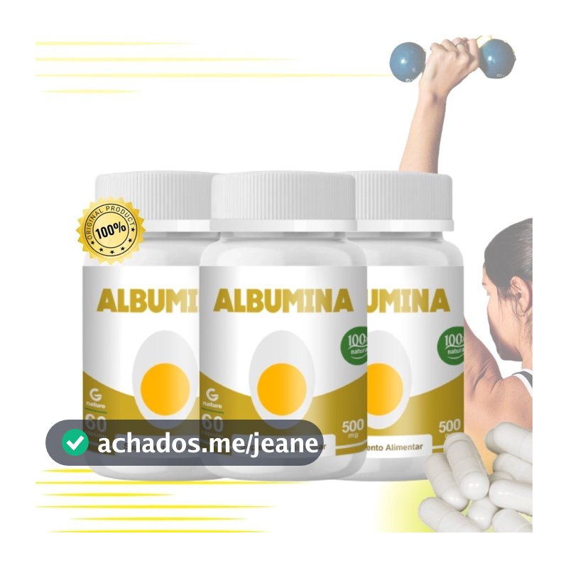 3X Albumina  GENATURE 60Cápsulas 500mg