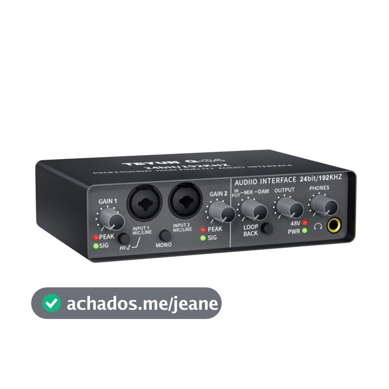 TEYUN Placa De Som De Interface De áudio Q-24 Com Monitoramento Placa De Som Profissional Para Gravação Ao Vivo