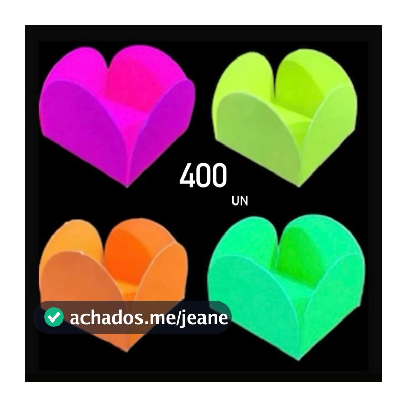 KIT 2001000 FORMINHAS NEON 4 PÉTALAS ANIVERSRIO FESTA NEON