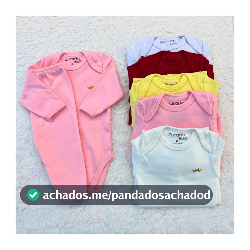 Kit 6 Peças Bebe Conjunto Meia Estação Confortável Body e Mijao Menino Menina 3 Body e 3 Mijao
