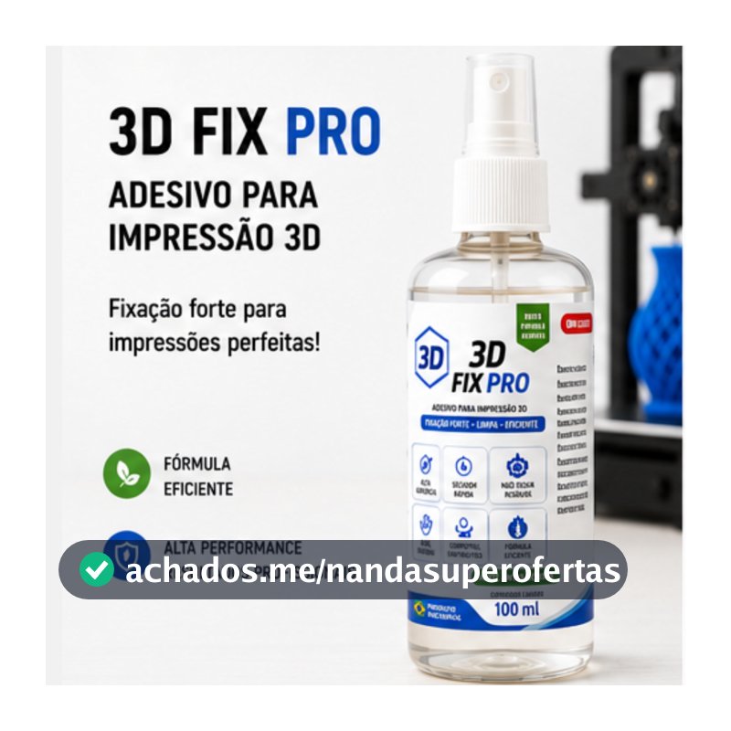 Spray Adesivo Impressora 3D 100ml Cola Para Mesa PEI PLA PETG ABS TPU Anti Warping 3D FIX PRO