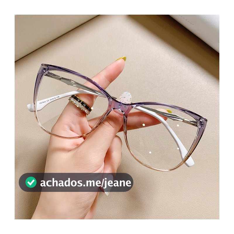 Novos Armação De Óculos Feminino Fashion Vintage 2023 Exclusivo Moda Gradiente De Oculos De Grau Armações Gato TR90 7840