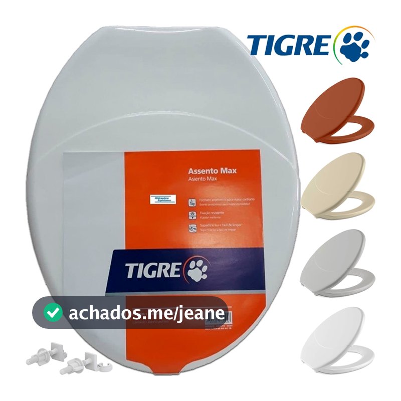 Tampa De Vaso Assento Sanitário Oval Deca Celite Logasa Universal Tigre Max Plena NÃO ALMOFADADO