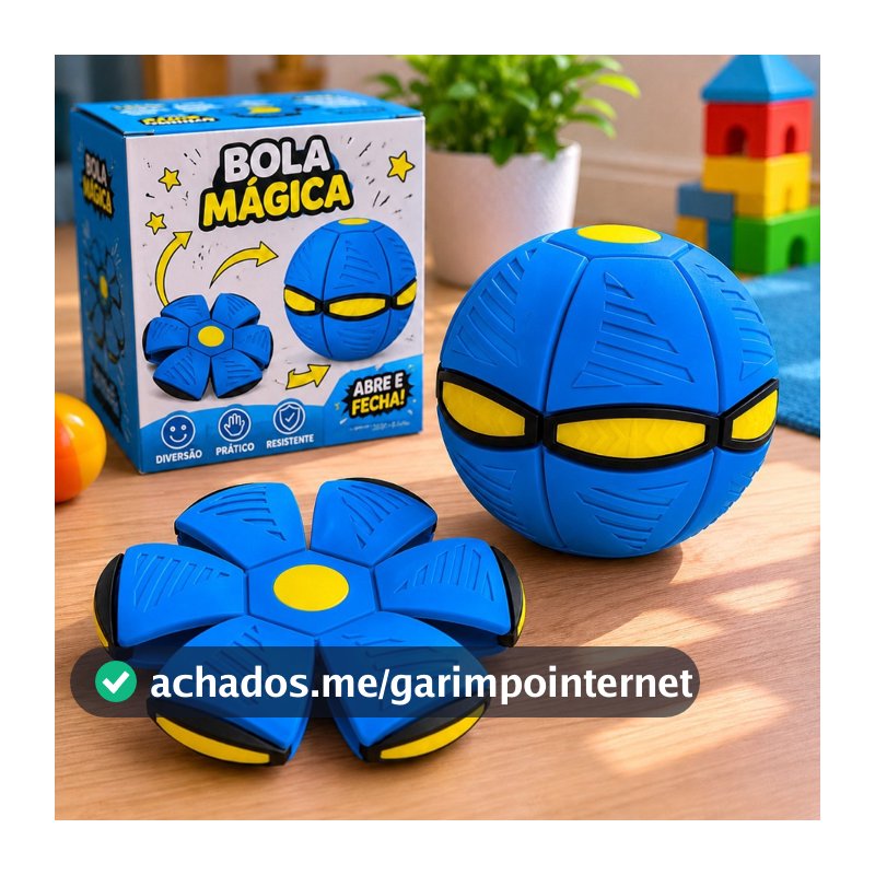 Bola Mágica Voadora Disco Com LED Bumerangue Transforma Em Bola E Disco