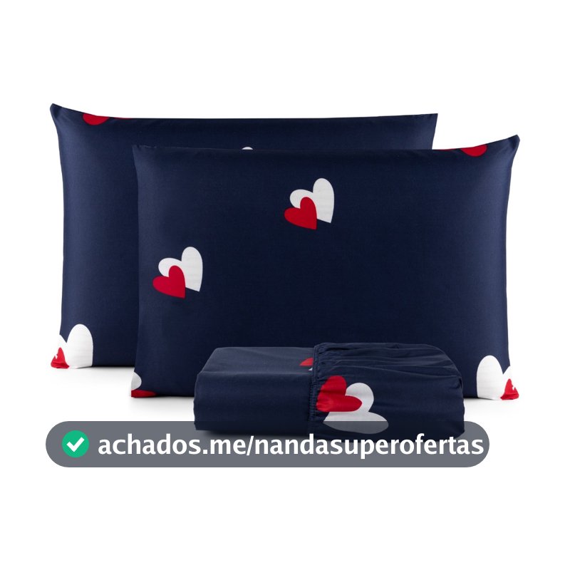 Jogo de Lençol Casal 200 Fios 3 Peças com Elástico Padrão Cama Box Toque Macio