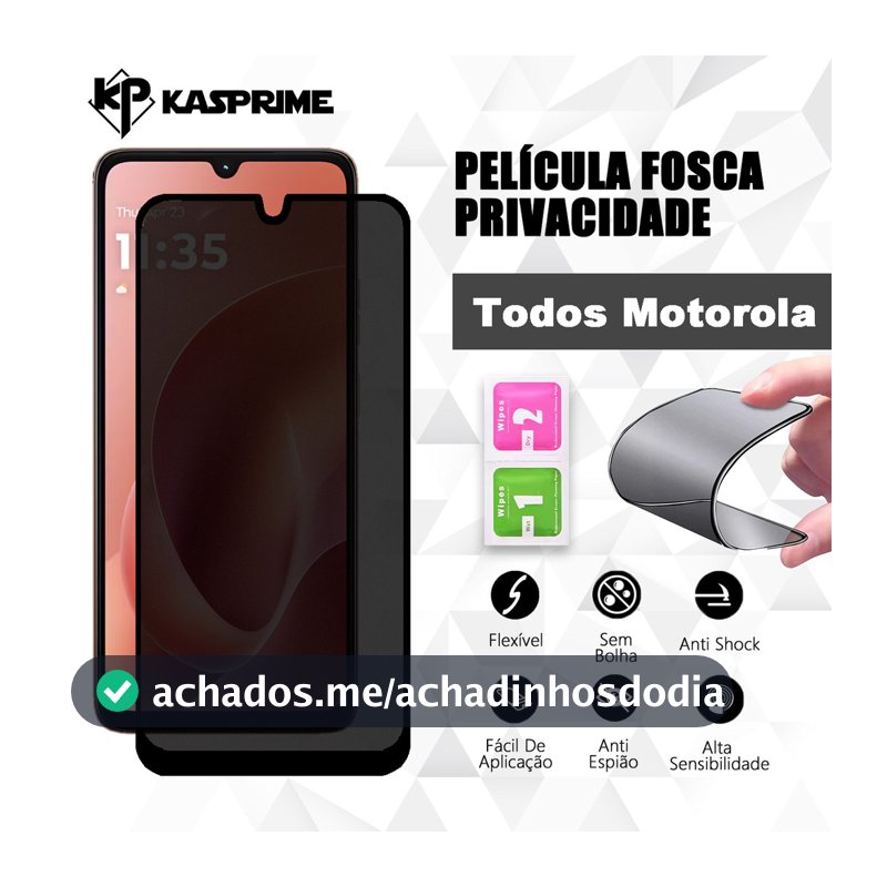 Película Cerâmica Privacidade Fosca Para Todos Motorola G86 G56 G06 G05 G15 G35 G84 G14 G54 G75 G04 G24 Anti Espião