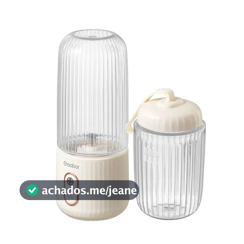 Liquidificador Portátil Pocket USB Gaabor FP03T-WH01A Branco 2 Copos Inclusos Bateria Recarregável