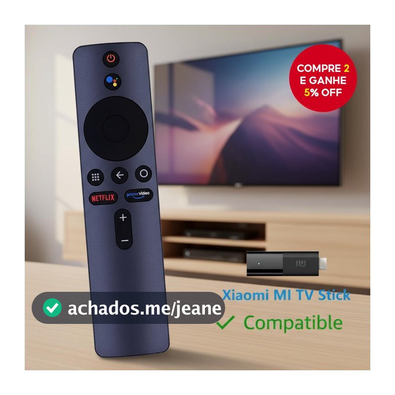 Para Xiaomi Mi TV Stick Box 4K Compatível Com Controle Remoto De Voz Bluetooth