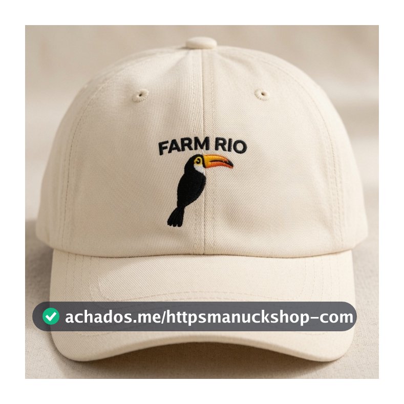Boné Baseball Bege feminino Rio Tucano Aba Curva | Estilo Minimalista Tropical