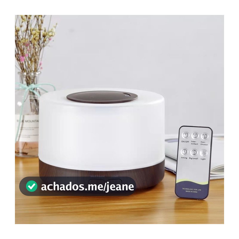 Difusor de Aroma, Umidificador de Ar Ultrassônico 500ML e 300ML